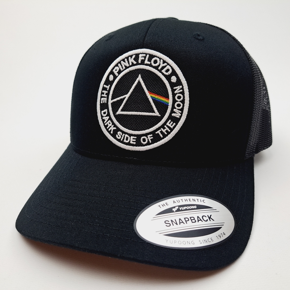 Pink Floyd Embroidered Patch Trucker Mesh Snapback Cap Hat Black